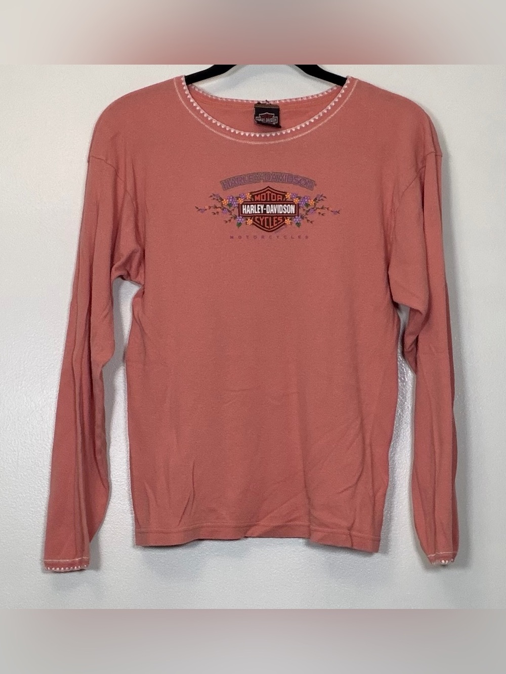 Harley-Davidson Coral Long Sleeve Tee - Floral Logo